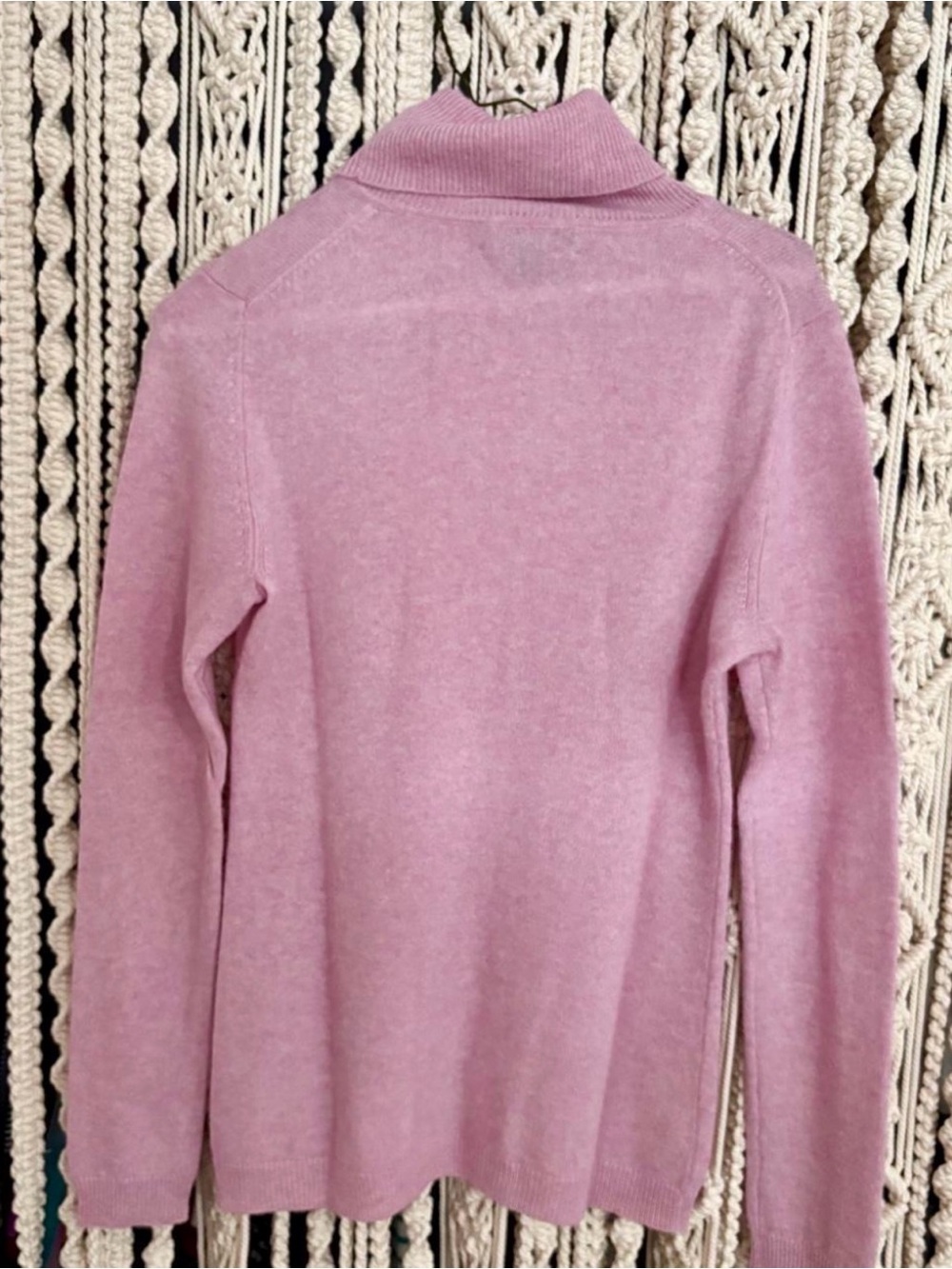 Charter Club Light Pink Turtleneck Sweater 100% Cashmere Size Small